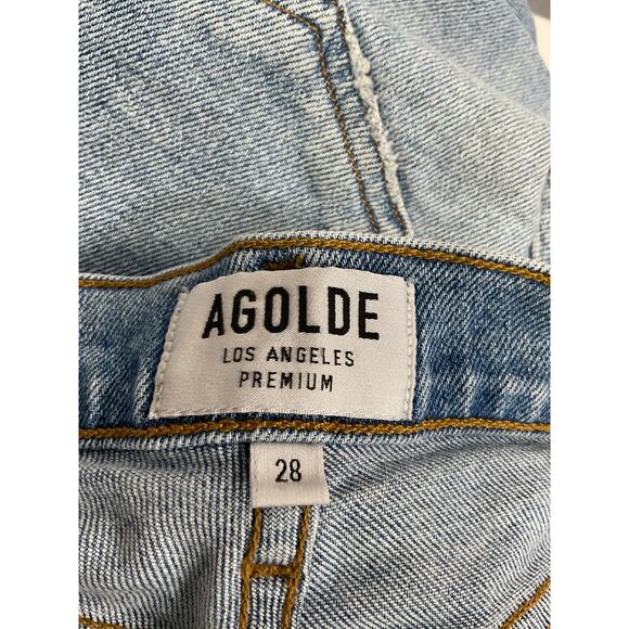 Agolde 'Nico' Blue High Rise Slim Denim Jean Size 28 - Picture 4 of 5